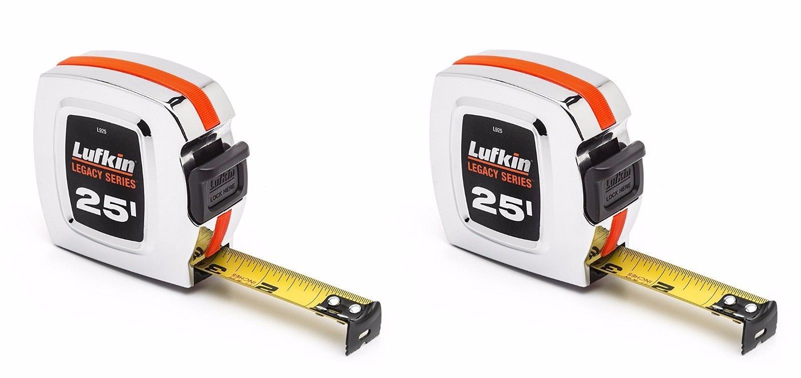 2 NEW Lufkin 25' Tape Measure 1" Legacy Series L925 Professional Large Numbers