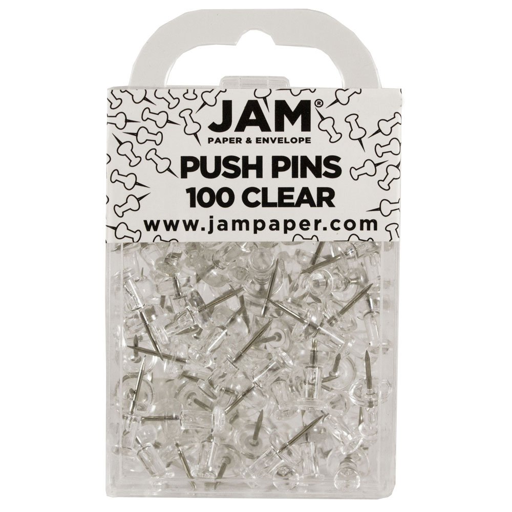 Clear Push Pins - 100 per pack - Save Out of the Box - Save Out of
